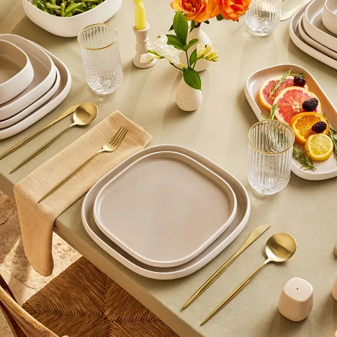 Karaca Earth Collection Cupid Beige 55 Parça 12 Kişilik Yemek Takımı