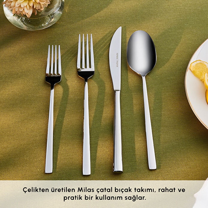 Karaca Milas 6 Kişilik 24 Parça Çatal Kaşık Bıçak Seti