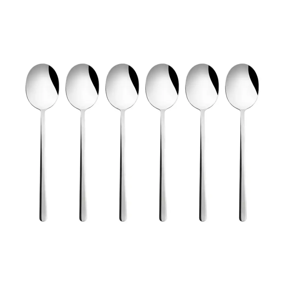 Emsan Bead 6'lı Yemek Kaşığı Seti Platin